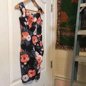 charlotte russe floral tropical bodycon dress